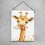 Drapeau de jardin aquarelle girafe et fleurs double face 12x18 4