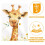 Drapeau de jardin aquarelle girafe et fleurs double face 12x18 2