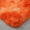 Orange Fluffy Round Area Rug 48 Inch Soft Plush Modern 3