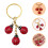 Red Alloy Ladybug Keyring Pendant 1pc 1