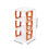Foldable Shoe Rack Plastic 4-Tier Orange 2