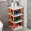 Foldable Shoe Rack Plastic 4-Tier Orange 4