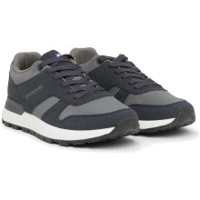 (11 UK, Navy / Grey) Lambretta Mens Echo 2 Lace Up Sporty Retro Trainers Sneakers Shoes