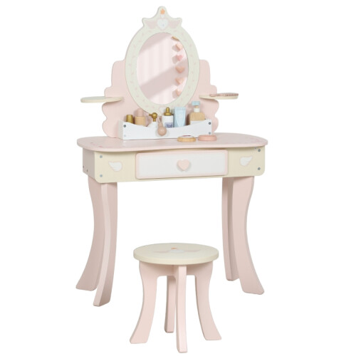 Kids Dressing Table, Girls Vanity Set , Pink 2