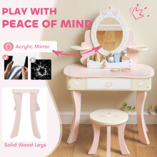 Kids Dressing Table, Girls Vanity Set , Pink