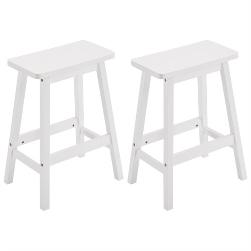 Saddle Seat Bar Stools Set of 2 Kitchen Bar Chairs Home Pub