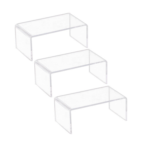 Clear Acrylic Shoe Risers Display 3 pcs 20x8x6 in