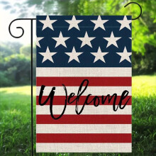 Patriotic Garden Flag Red White Blue 12x18in Double-Sided
