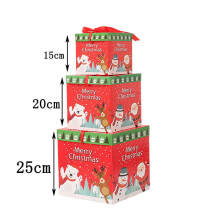 Christmas Nesting Gift Boxes Santa Snowman Reindeer Design