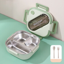 Bento Lunch Box Stainless Steel 3-Compartment Leakproof