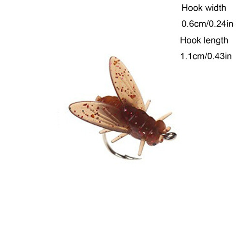 Fly Fishing Bait Set Soft Hooks with Attractant 30PCS