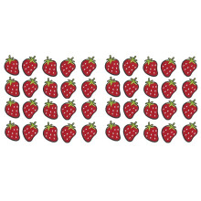 Aardbei Geborduurde Naai Opstrijkbare Patch voor Kleding/Hoed/Jassen/T-Shirt/Jeans/Rugzakken (40St)