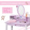 Kids Wooden Dressing Table and Stool Make Up Desk 7