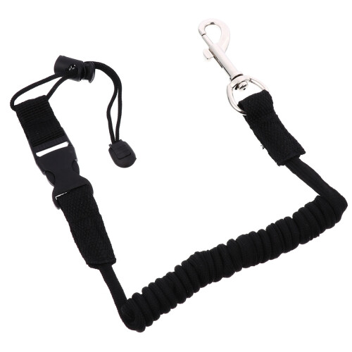 Kayak Paddle Stretchable Strap Black Alloy 1 Piece