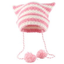 COMEET Knit 3D Cat Ear Hat Windproof Elastic Winter Cycling