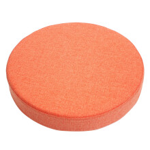 Round linen cushion outdoor chair pad 14 inch