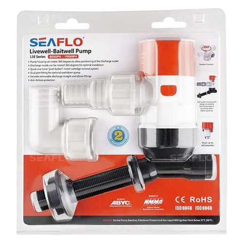 12V Livewell Pump 1100 GPH 13E 2