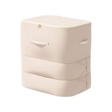 Sac de rangement beige ultra-fin 54 x 42 x 60 cm, fermeture éclair 3 couches