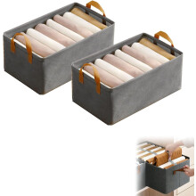 Faltbarer Kleiderschrank-Organizer, Grau, 2 Stück