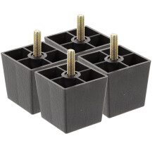 Pieds de canapé carrés en plastique, 4 pièces, 3,15 x 2,05 x
