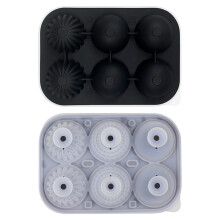 Moule à glaçons en silicone alimentaire avec couvercle à entonnoir (12 pièces)