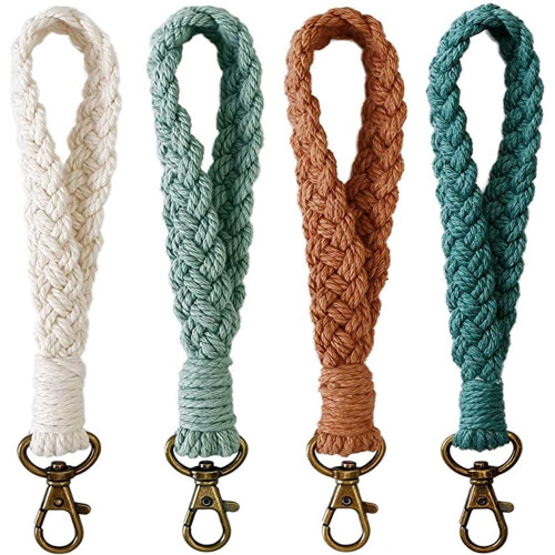 Handgefertigtes Armband mit Schlüsselanhänger für Damen (4 oder 6 Stück)