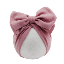Baby-Turban-Mütze aus Baumwolle, einfarbig, elastisch