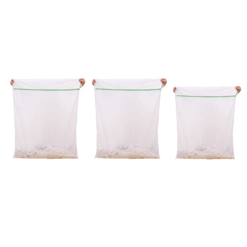 Ensemble de 3 sacs à linge extra larges en filet