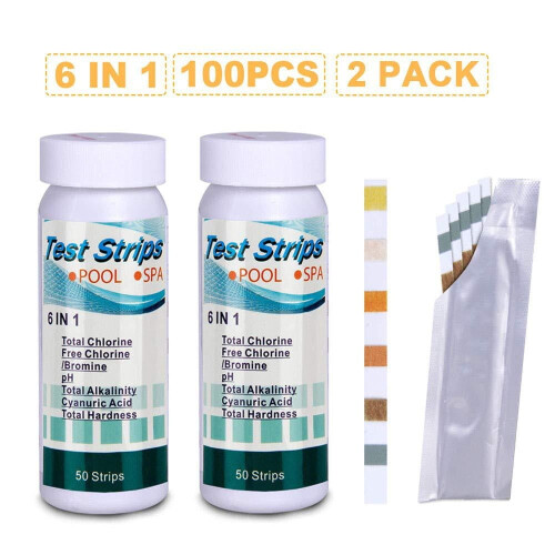 Pool-Teststreifen 6-in-1, 2er-Packung, 50 Stück