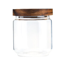 Bocal de rangement en verre borosilicate avec couvercle en liège (1 pièce)