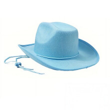 Set di cappelli da cowboy/cowgirl in feltro tinta unita a tesa larga
