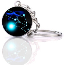 Zodiac Galaxy Keychain Glow-in-the-Dark 12 Constellations