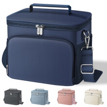 Insulated Lunch Bag for Women and Men Black Large Capacity