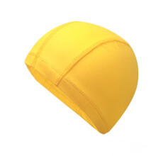 Waterproof High-Elastic Swim Cap PU Coated Yellow