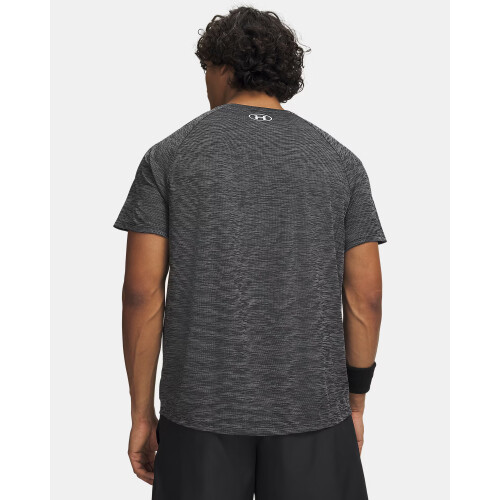 Under Armour UA Textured Short Sleeve Tee Black/White UK M 1