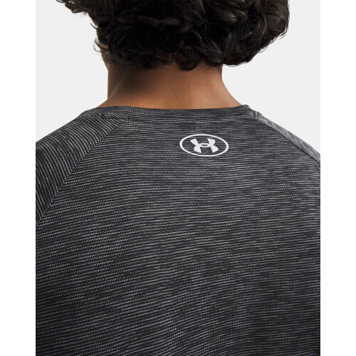 Under Armour UA Textured Short Sleeve Tee Black/White UK M 2