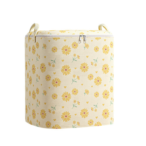 Non-woven Zipper Storage Bag Daisy Pattern Large Capacity 1