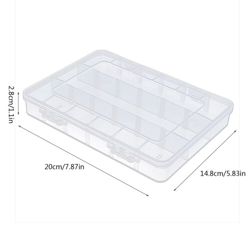 Bifavgk Transparent Plastic Parts Box 18-Cell 2