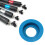 Billiard Cue Bottom Block End Blue 4 Pack 3