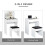 Dressing Table with Mirror and Stool, White 4