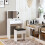 Dressing Table with Mirror and Stool, White 1