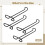 Heavy Duty Metal Stemware Rack Black 4-Pc 5