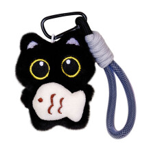 Big Eye Bunny Plush Keychain Velour Toy with Reinforced