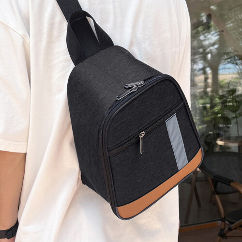 Portable insulated shoulder bag with lunch box 1 pc 2