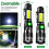 Rechargeable UV Tactical Flashlight 1200LM 3-in-1 2 Pack 3