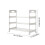 3-Tier Stackable Shoe Rack with Wheels White Holds 6 Pairs 3