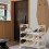 3-Tier Stackable Shoe Rack with Wheels White Holds 6 Pairs 4