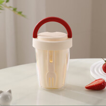 Coupe à fruits avec fourchette, étanche, 12,5 cm (4,92 po), en plastique de qualité alimentaire