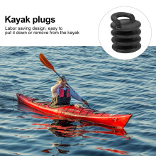 Afvoerpluggen van rubber, waterdicht, voor kajak, 2 stuks, 1,6 x 1,2 inch