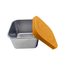Boîte à goûter empilable en acier inoxydable 304, étanche et en silicone.